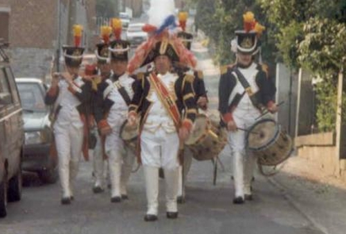 Tambour-major et sa batterie