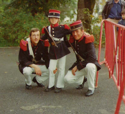 Jeune tambour et son professeur