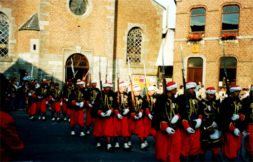 Compagnie des zouaves à la rentrée